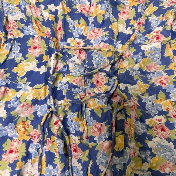 Jamie Brooke Romper Vintage 90s Blue Floral Size Large - Picture 6 of 6